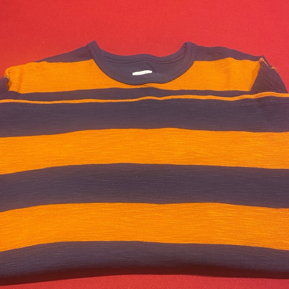Merona Orange and Navy Knit Top - Picture 4 of 5